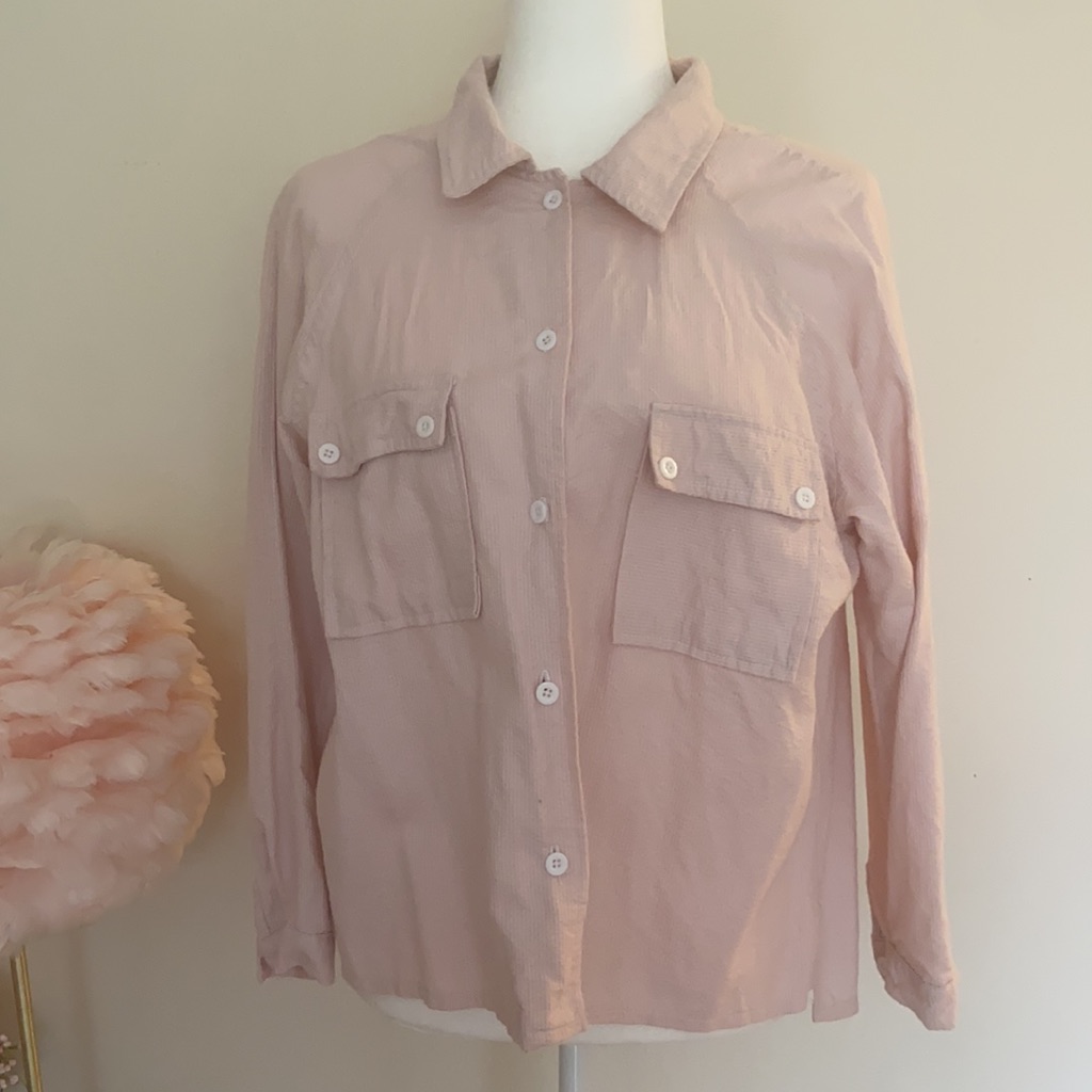 Button Down Jacket With Pockets